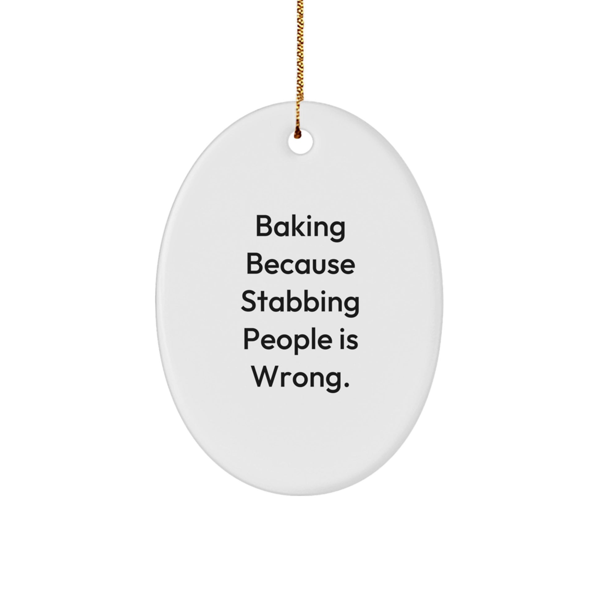 Funny Baking Christmas Oval Ornament Gifts from Mom for Baking Enthusiasts Baking Decorations - Image 1