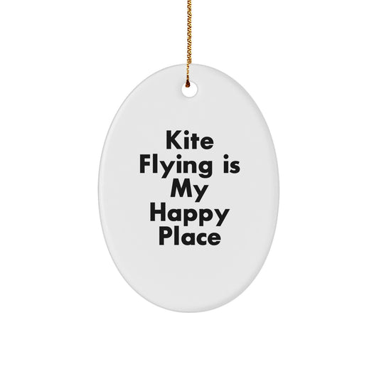 Funny Kite Flying Quotes Gifts from Friends for Men and Women Oval Ornament Christmas Unique Decorations - Image 1
