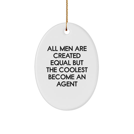 Funny Agent Oval Ornament Gifts from Men for Christmas Unique Agent Agent Agent - Image 1