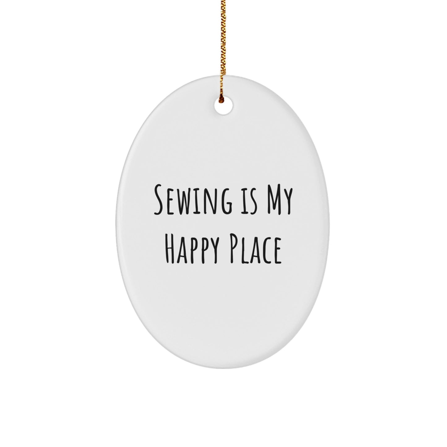 Funny Sewing Gifts from Friends to Family, Oval Ornament Christmas Unique Presents for Sewing Enthusiasts - Image 1