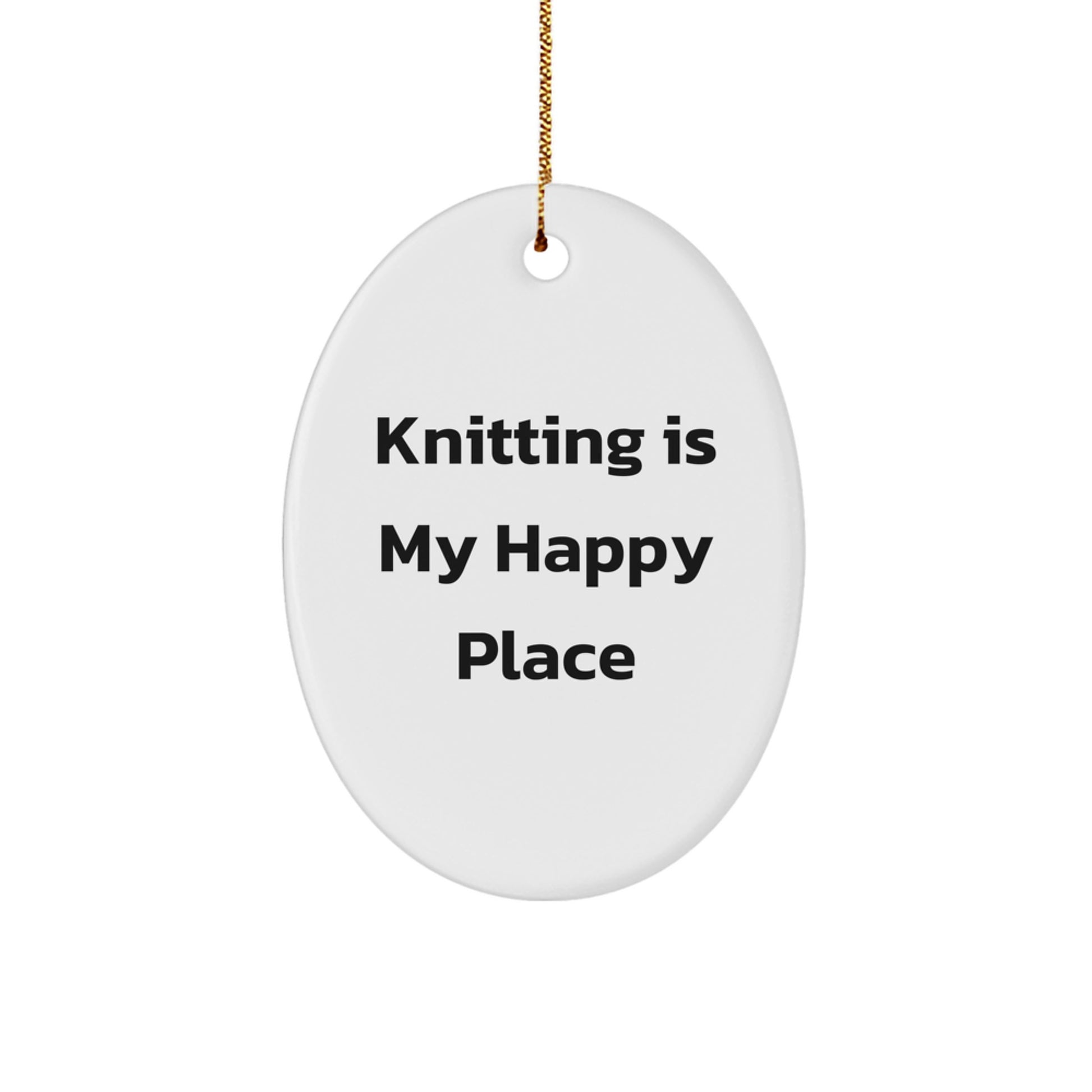 Knitting Lover Gifts from Family Friends to Knitting Enthusiasts Oval Ornament - Image 1