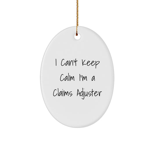 Claims Adjuster Oval Ornament Funny Christmas Unique Gift from Friends - Image 1