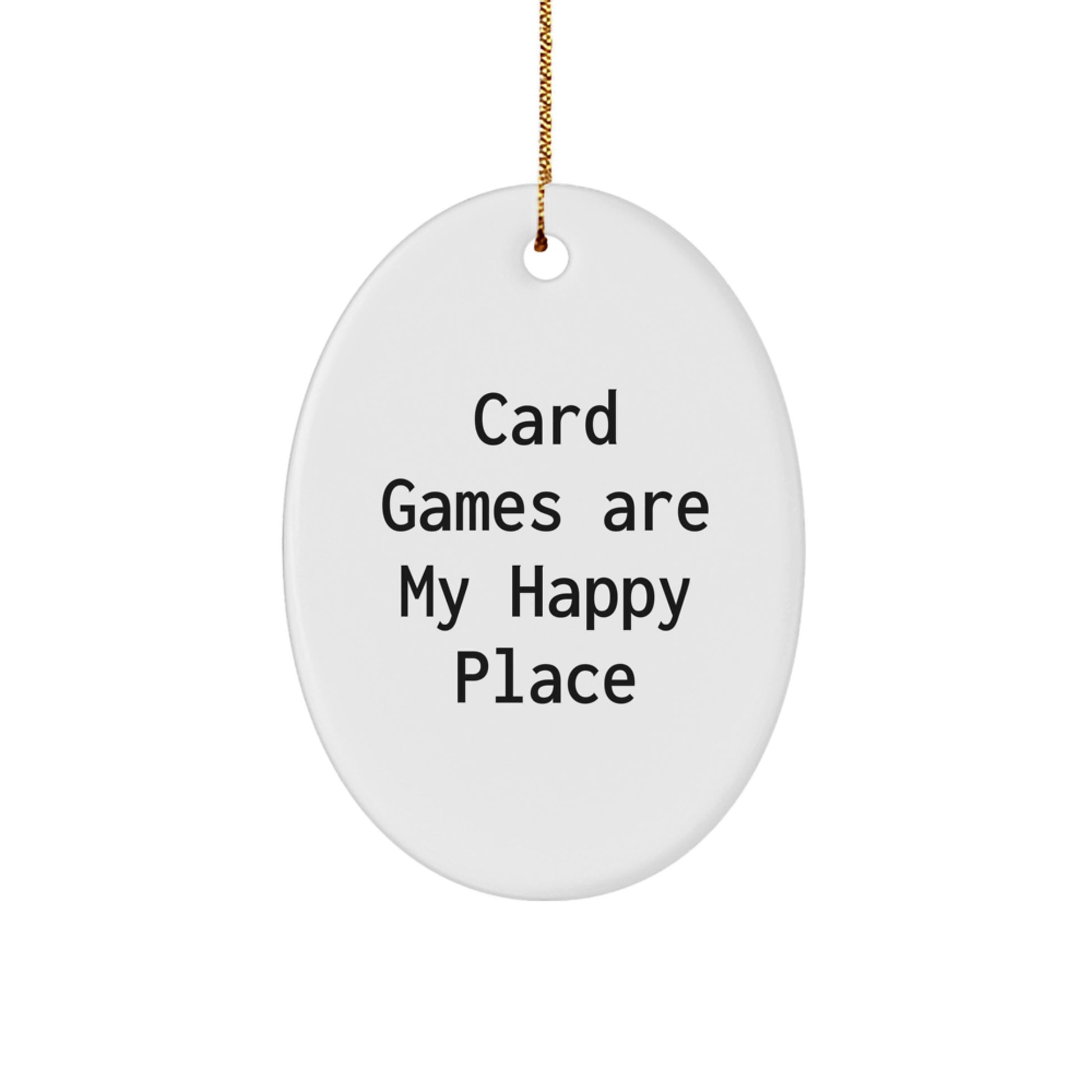 Funny Card Games Oval Ornament Gifts from Friends, Family, Coworkers for Card Games Enthusiasts, Christmas Unique Gifts for Card Lover - Image 1