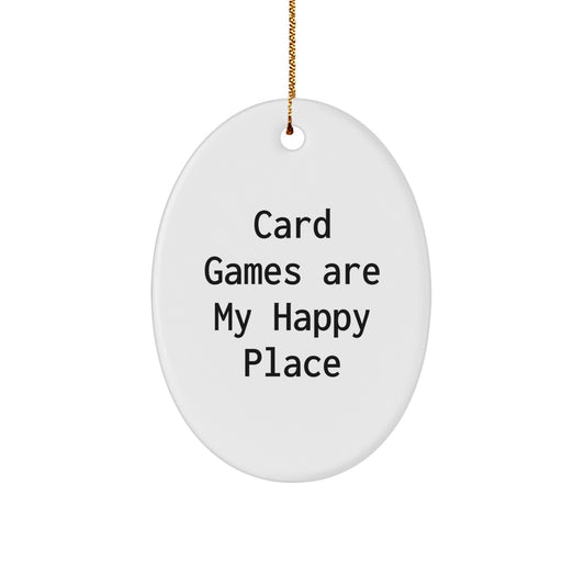 Funny Card Games Oval Ornament Gifts from Friends, Family, Coworkers for Card Games Enthusiasts, Christmas Unique Gifts for Card Lover - Image 1