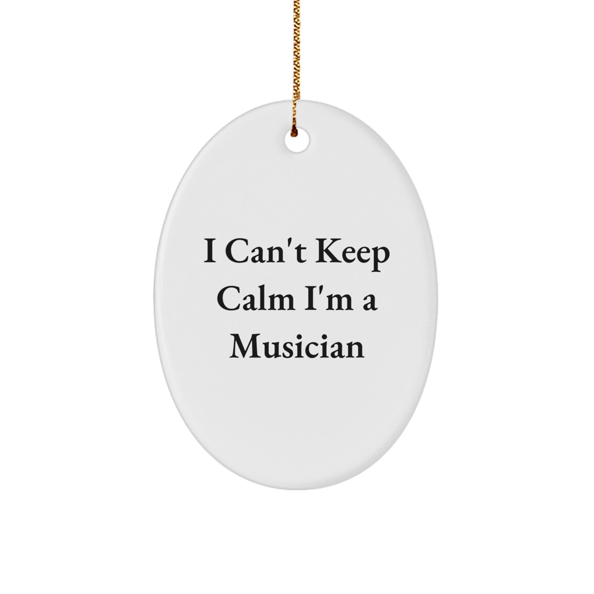 Funny Musician Oval Ornaments Gifts from Family for Musician Men Friends Coworkers - Image 1