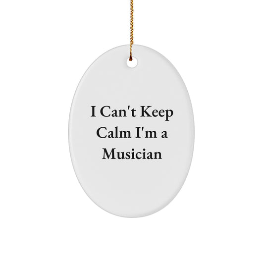 Funny Musician Oval Ornaments Gifts from Family for Musician Men Friends Coworkers - Image 1