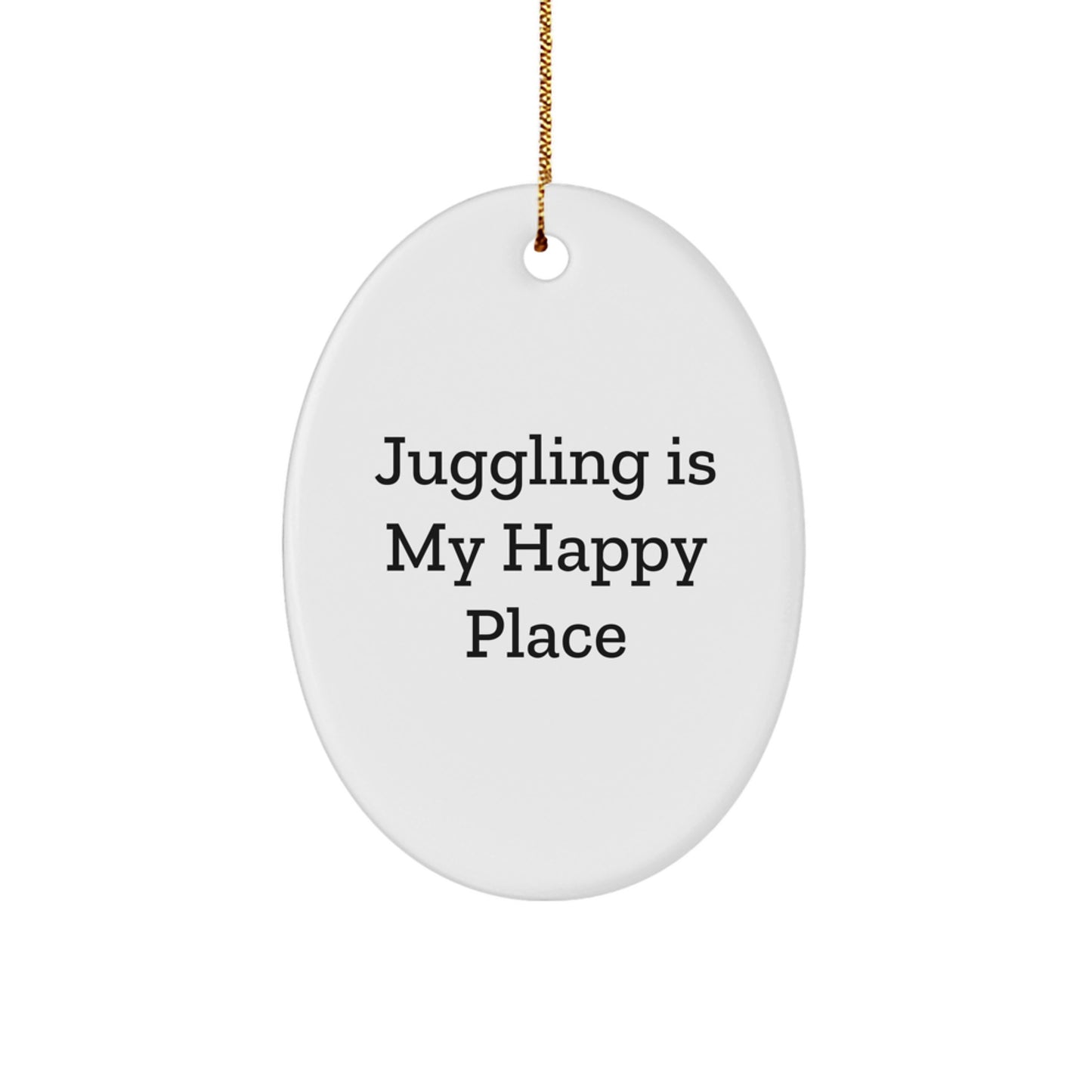 Funny Juggling Oval Ornament Gifts from Family and Friends for Christmas Unique Presents - Image 1