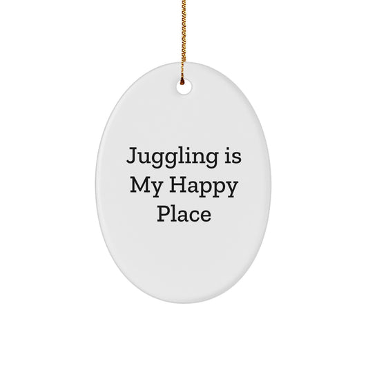 Funny Juggling Oval Ornament Gifts from Family and Friends for Christmas Unique Presents - Image 1