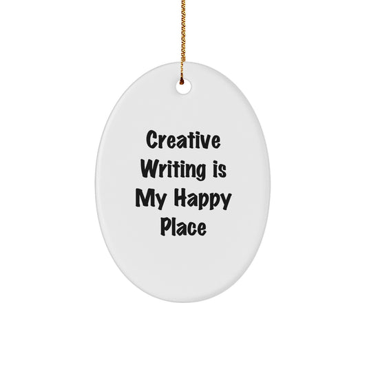 Funny Creative Writing Oval Ornament Gifts for Men Friends Family - Image 1