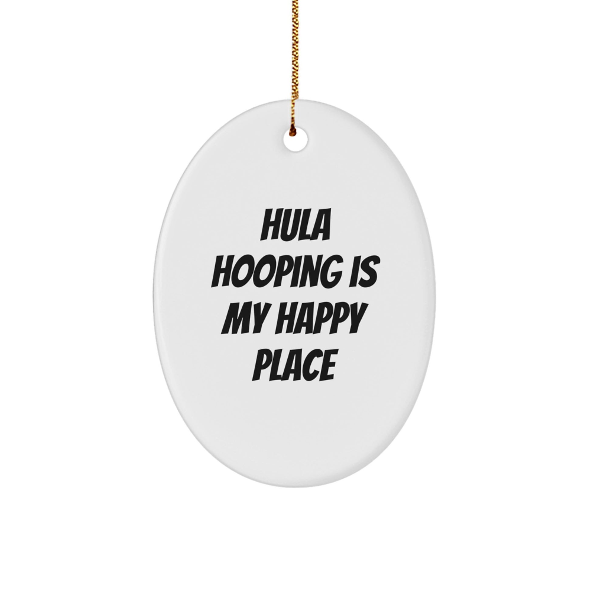 Funny Hula Hooping Gifts for Her Oval Ornament from Friends, Hula Hooping Lover Christmas Unique Decorations - Image 1