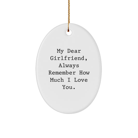 Sweet Sweetheart Gifts from Men - Oval Ornament for My Dear Sweetheart - Christmas Unique Gifts for Sweetheart Lover - Image 1