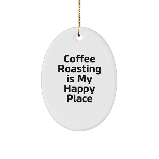 Funny Coffee Roasting Oval Ornament Gifts from Family for Christmas - Image 1