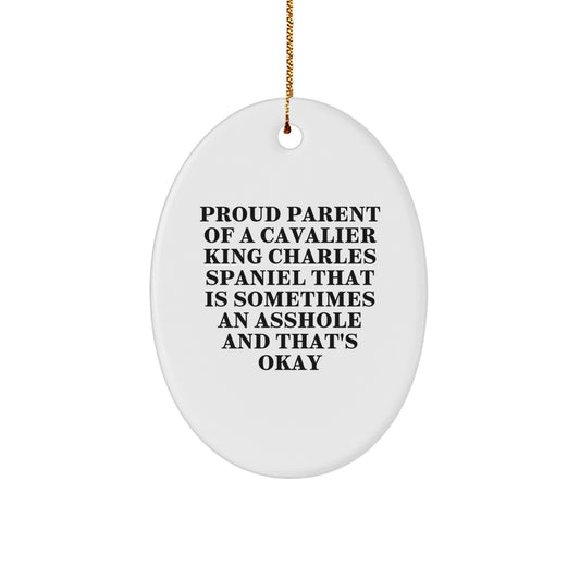 Unique Cavalier King Charles Spaniel Dog Oval Ornaments, Funny Christmas Unique Gifts from Friends to Family for Men Women Lovers - Image 1
