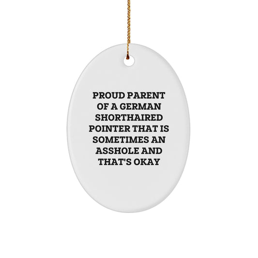 Gifts from Proud German Shorthaired Pointer Dog Parents, Funny Christmas Oval Ornaments for Men Women Friends Family, German Shorthaired Pointer Dog Lovers Christmas Unique Gifts - Image 1