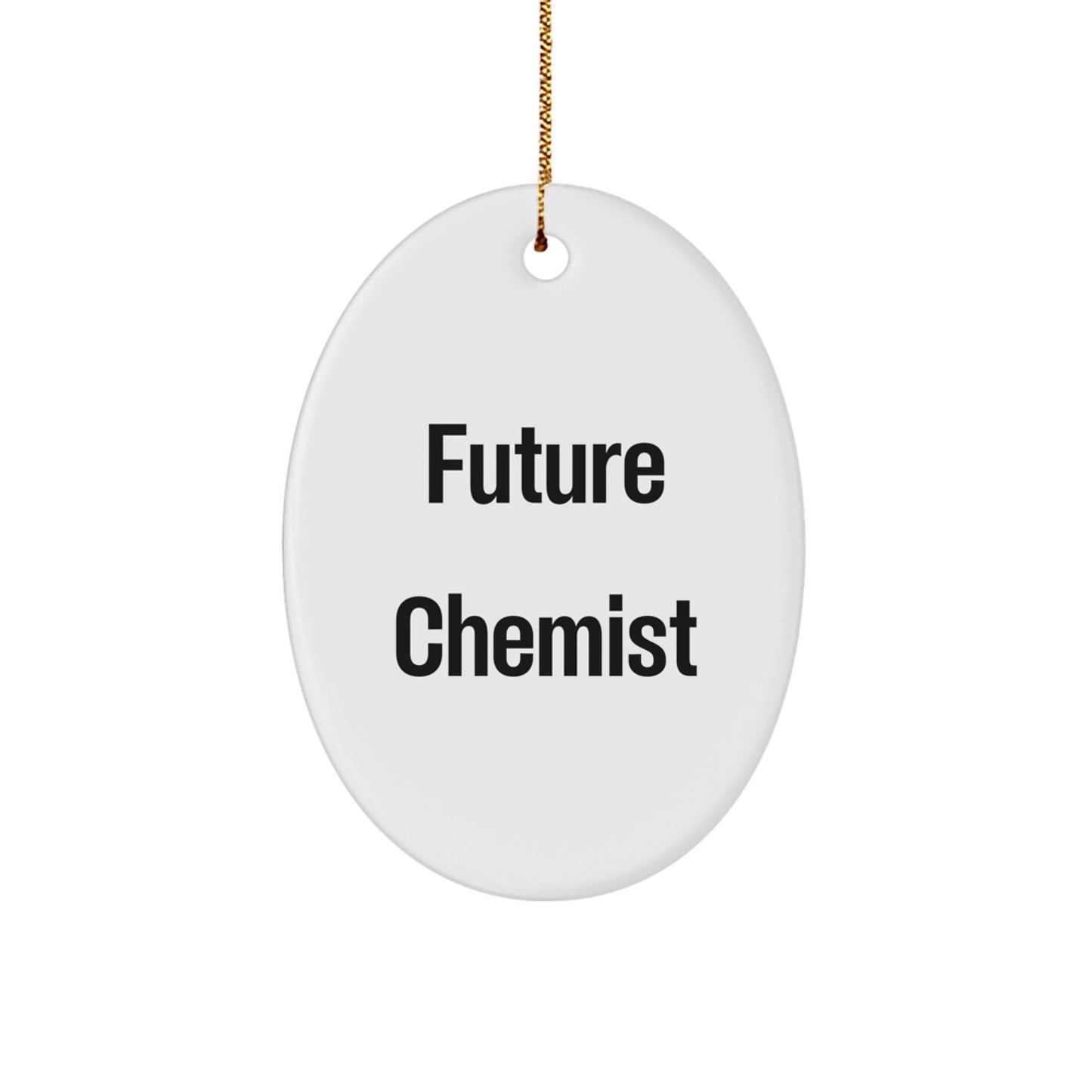 Funny Future Chemist Oval Ornament Gifts from Family for Chemist Friends and Coworkers - Image 1