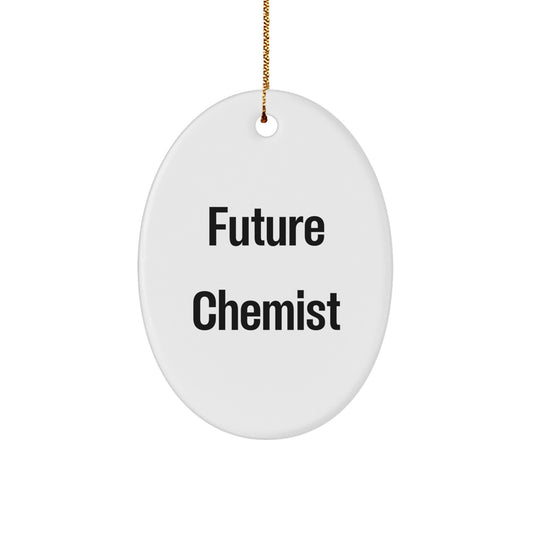 Funny Future Chemist Oval Ornament Gifts from Family for Chemist Friends and Coworkers - Image 1