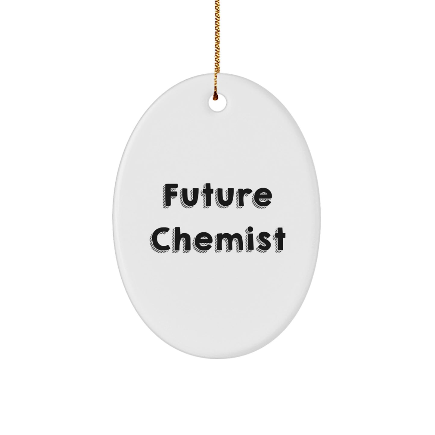 Funny Future Chemist Oval Ornament Gifts from Family for Chemist Men, Oval Shaped Christmas Unique Gifts - Image 1