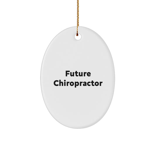Funny Chiropractor Gifts for Chiropractor Friends, Oval Ornament Quote - Christmas Unique Gifts from Family to Future Chiropractor - Image 1