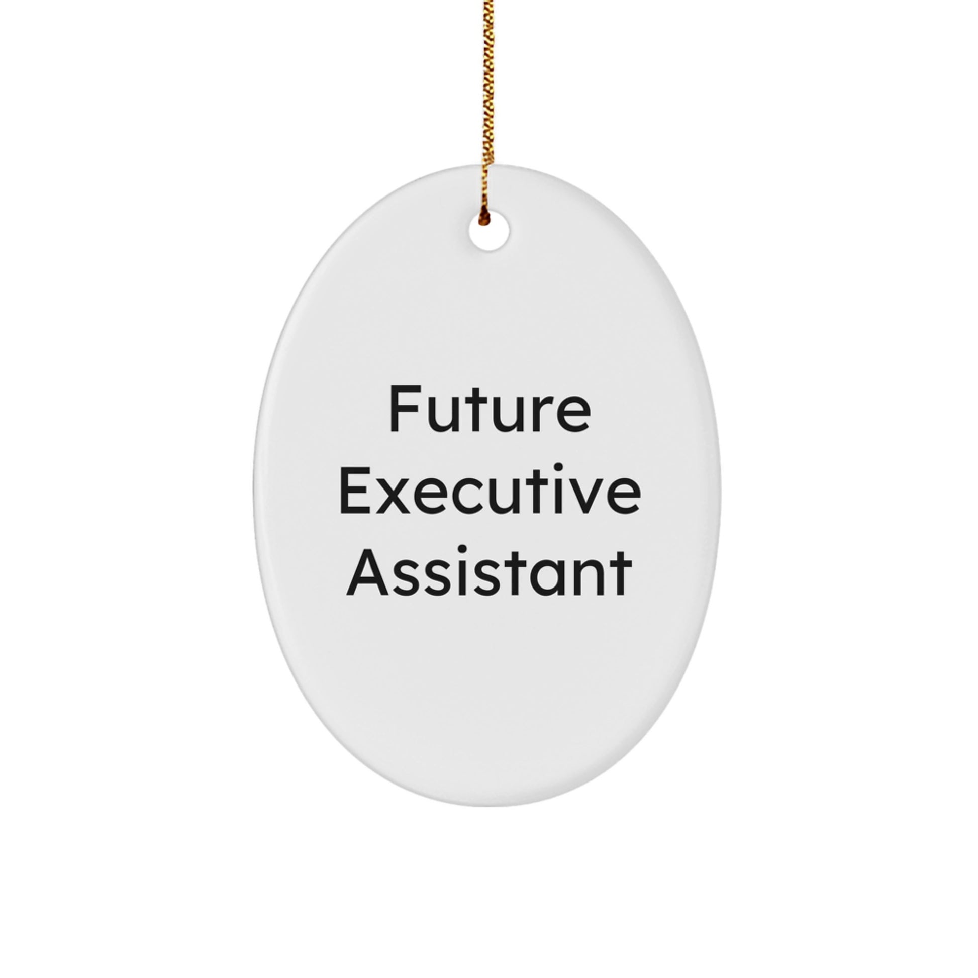 Funny Quote Future Executive Assistant Oval Ornament Gifts from Friends for Executive Assistant, Christmas Unique Gifts, Oval Ornament Executive Assistant Gifts - Image 1