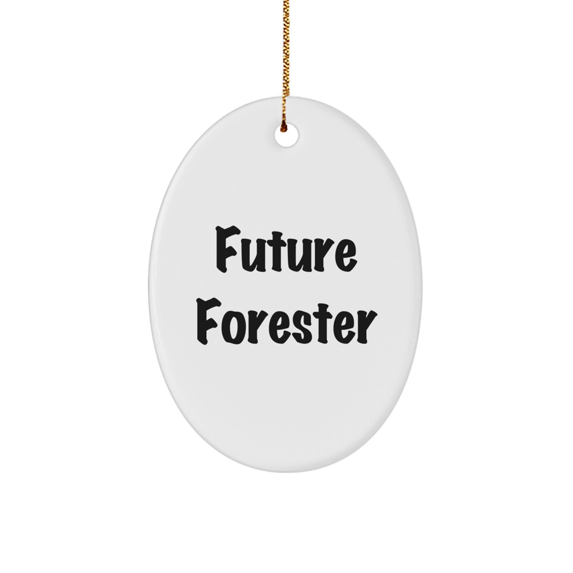 Holiday Cheer for Future Foresters, Oval Ornament Gifts from Friends, Family, or Coworkers, Funny Christmas Memorable Present for Men, Women, or Kids - Image 1