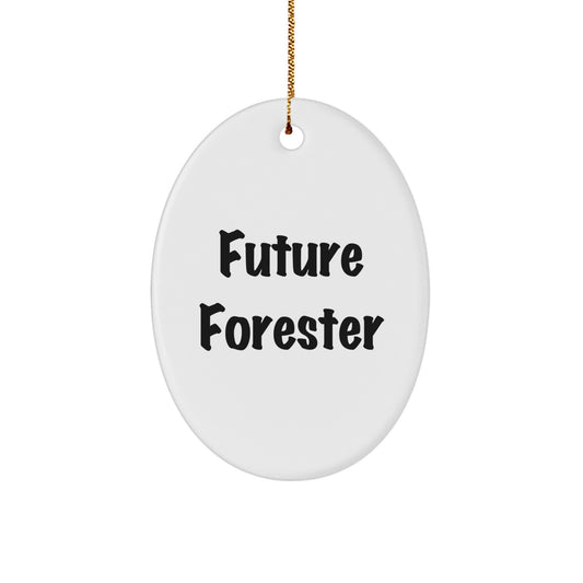 Holiday Cheer for Future Foresters, Oval Ornament Gifts from Friends, Family, or Coworkers, Funny Christmas Memorable Present for Men, Women, or Kids - Image 1