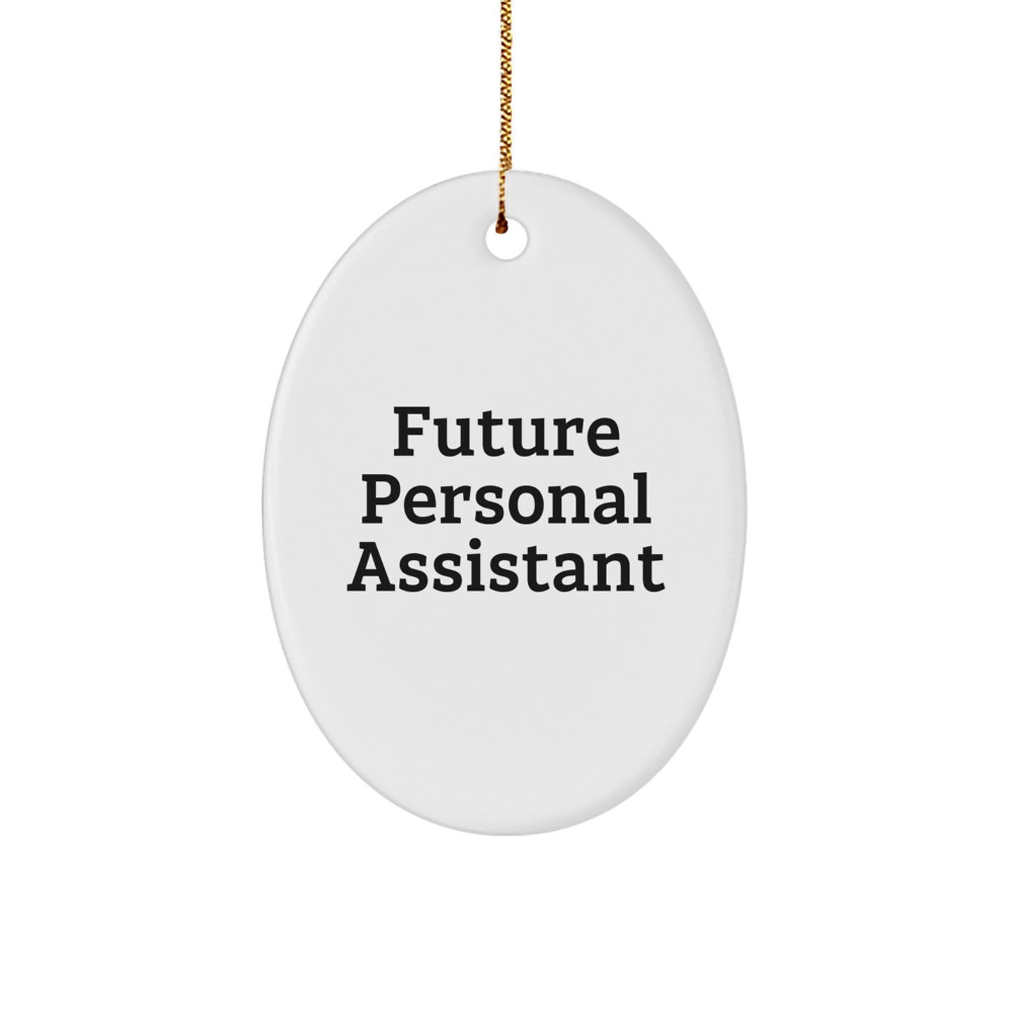 Funny Future Personal Assistant Oval Ornament Gifts from Friends to Family, Perfect for Christmas - Image 1