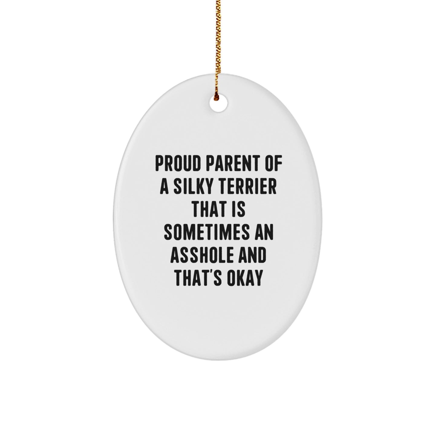 Funny Silky Terrier Dog Christmas Unique Gifts for Friends from Proud Parents - Image 1