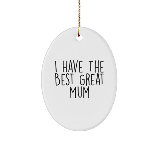 Funny Mum Oval Ornament Gifts from Men to Mum on Christmas Unique - Image 1