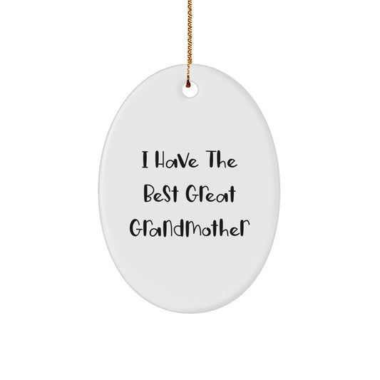 Funny Grandmother Oval Ornaments Gifts from Men, Women, and Friends for Grandmother, Great Grandmother, or Any Grandma on Christmas Unique Gifts - Image 1