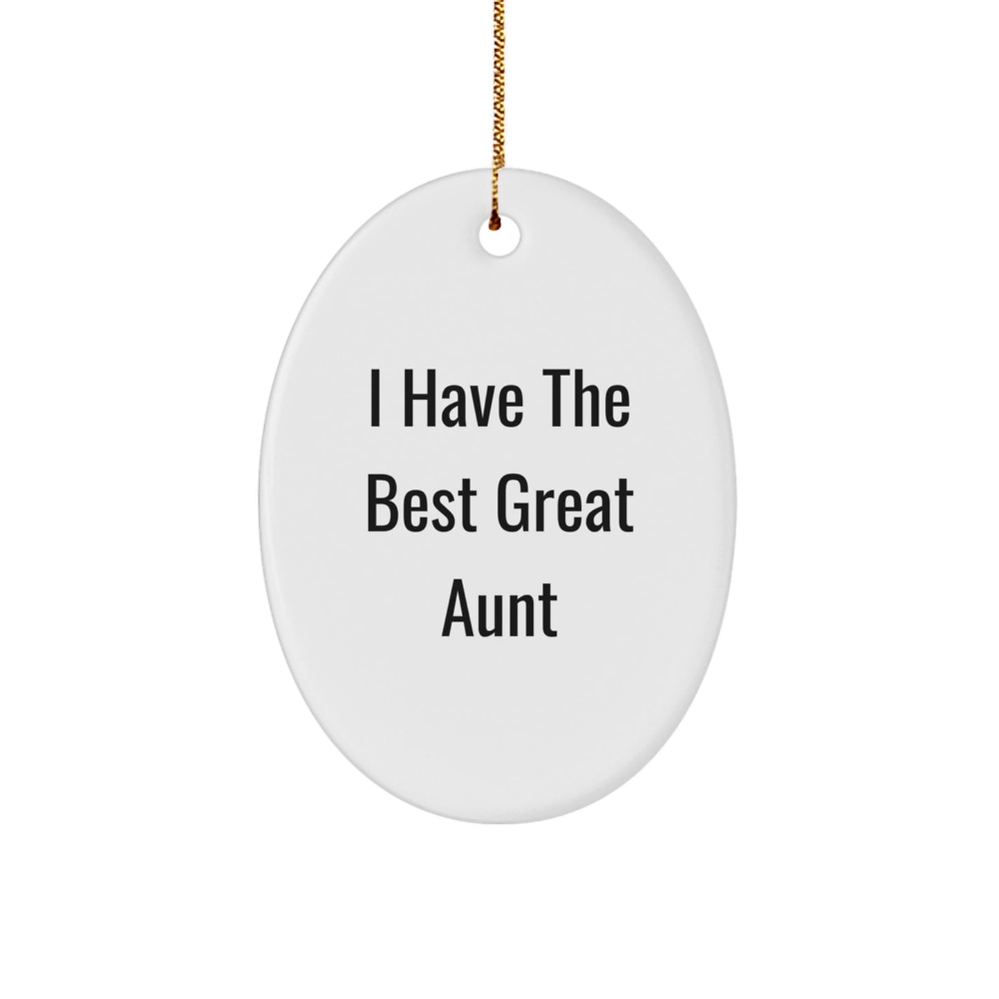 Funny Aunt Oval Ornament Gifts for Christmas from Family Members - Image 1
