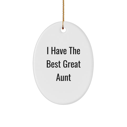 Funny Aunt Oval Ornament Gifts for Christmas from Family Members - Image 1