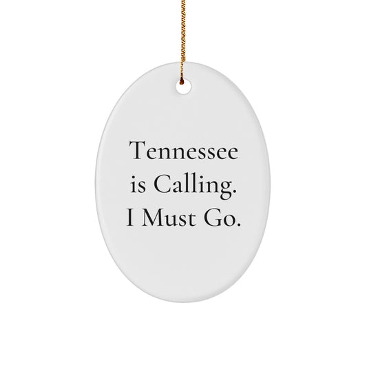 Funny Tennessee Oval Ornament Gifts from Friends for Men Women Family Christmas Unique - Image 1