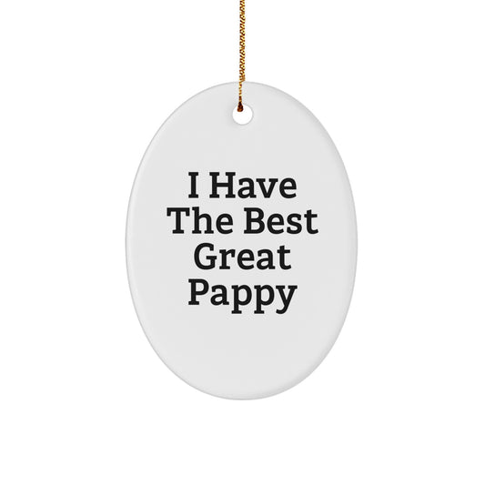 Funny Pappy Oval Ornament Gifts from Men to Best Great Pappy Christmas Unique Gifts - Image 1