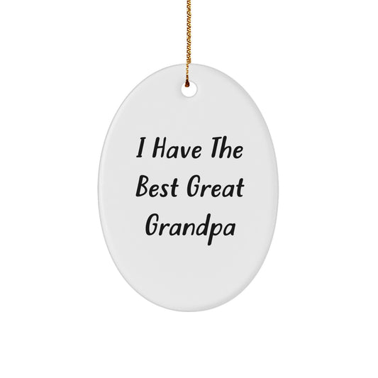 Funny Grandpa Oval Ornament Gifts from Family for Men, Oval Decoration for Christmas Unique Gifts - Image 1