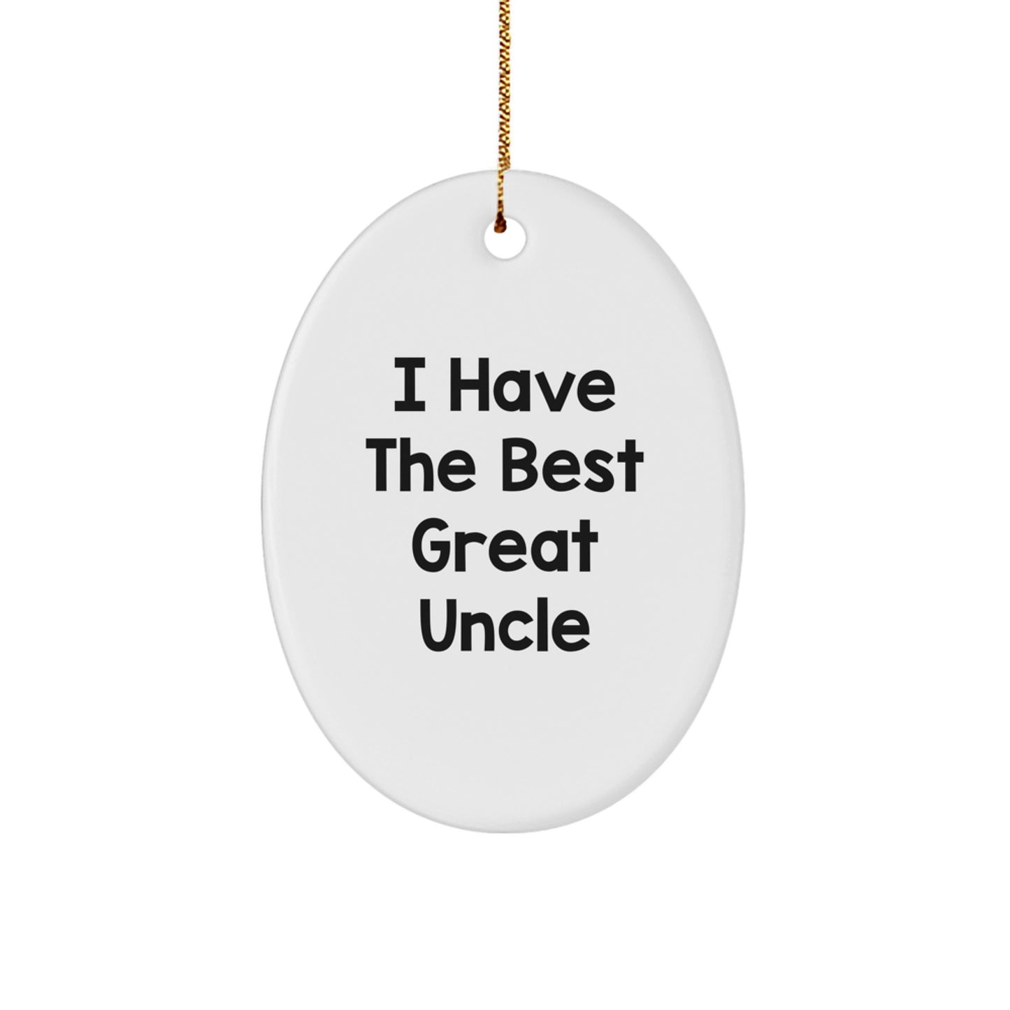Funny Uncle Oval Ornament, Gifts from Men or Women to Great Uncle, Perfect for Christmas Unique Gifts - Image 1