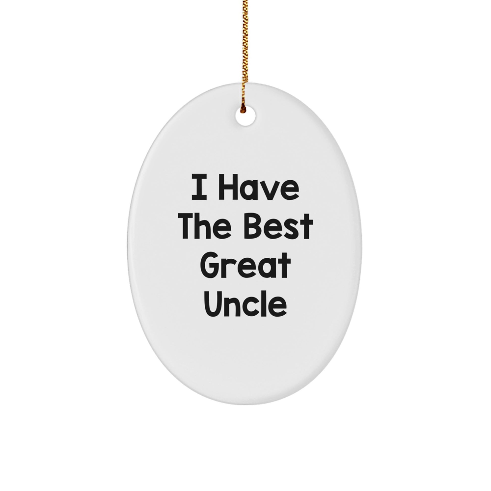 Funny Uncle Oval Ornament, Gifts from Men or Women to Great Uncle, Perfect for Christmas Unique Gifts - Image 1