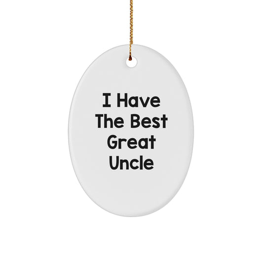 Funny Uncle Oval Ornament, Gifts from Men or Women to Great Uncle, Perfect for Christmas Unique Gifts - Image 1