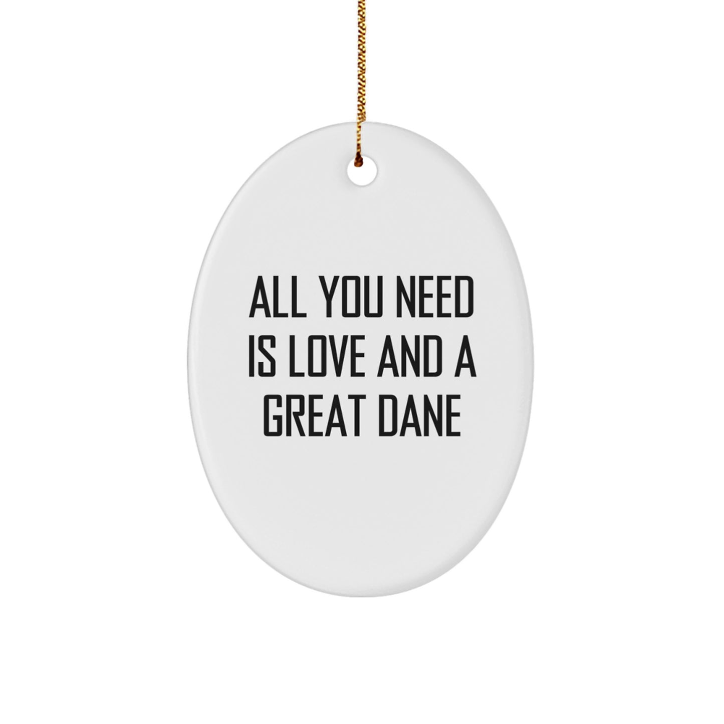 Funny Great Dane Dog Oval Ornament Gifts for Men Women Family - Great Dane Dog Lover Christmas Unique Gifts from Friend - Image 1