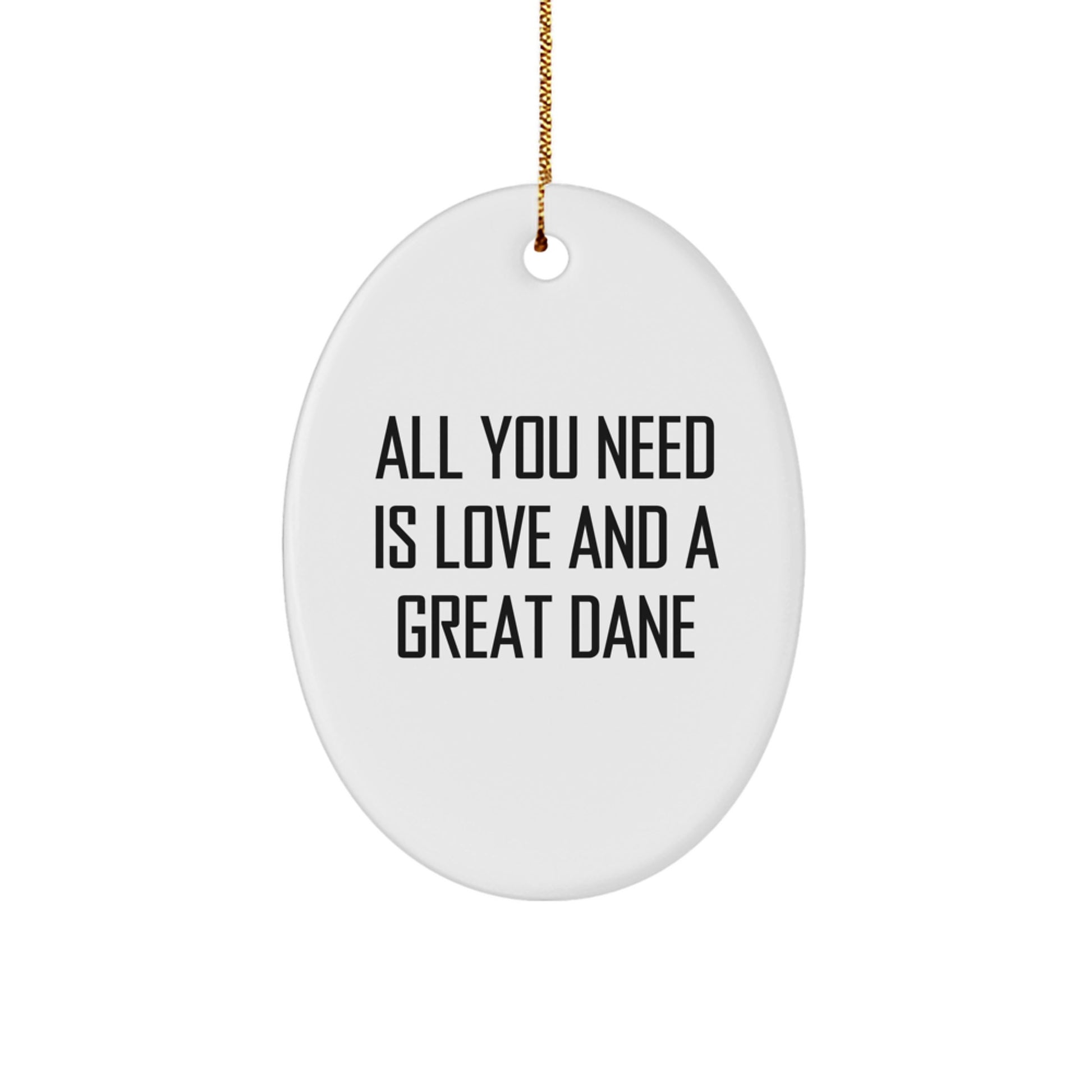 Funny Great Dane Dog Oval Ornament Gifts for Men Women Family - Great Dane Dog Lover Christmas Unique Gifts from Friend - Image 1