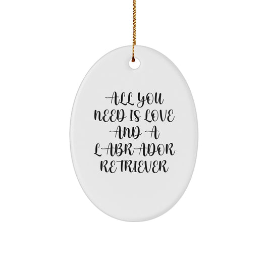 Labrador Retriever Dog Oval Ornament Gifts from Friends and Family for Christmas - Image 1