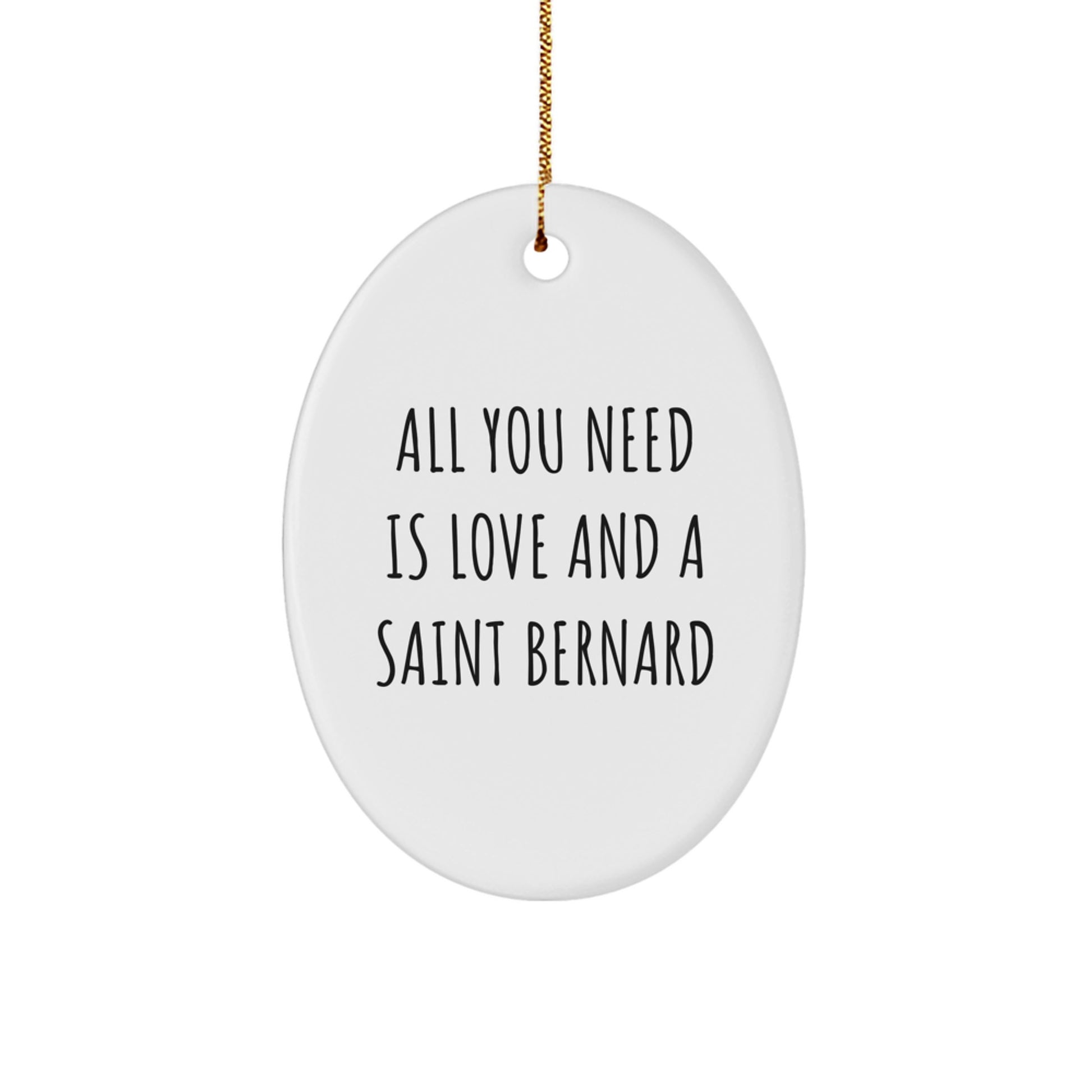 Funny Saint Bernard Dog Gifts for Saint Bernard Dog Lovers - Oval Ornament Gifts from Friends and Family for Christmas Unique Gifts - Image 1