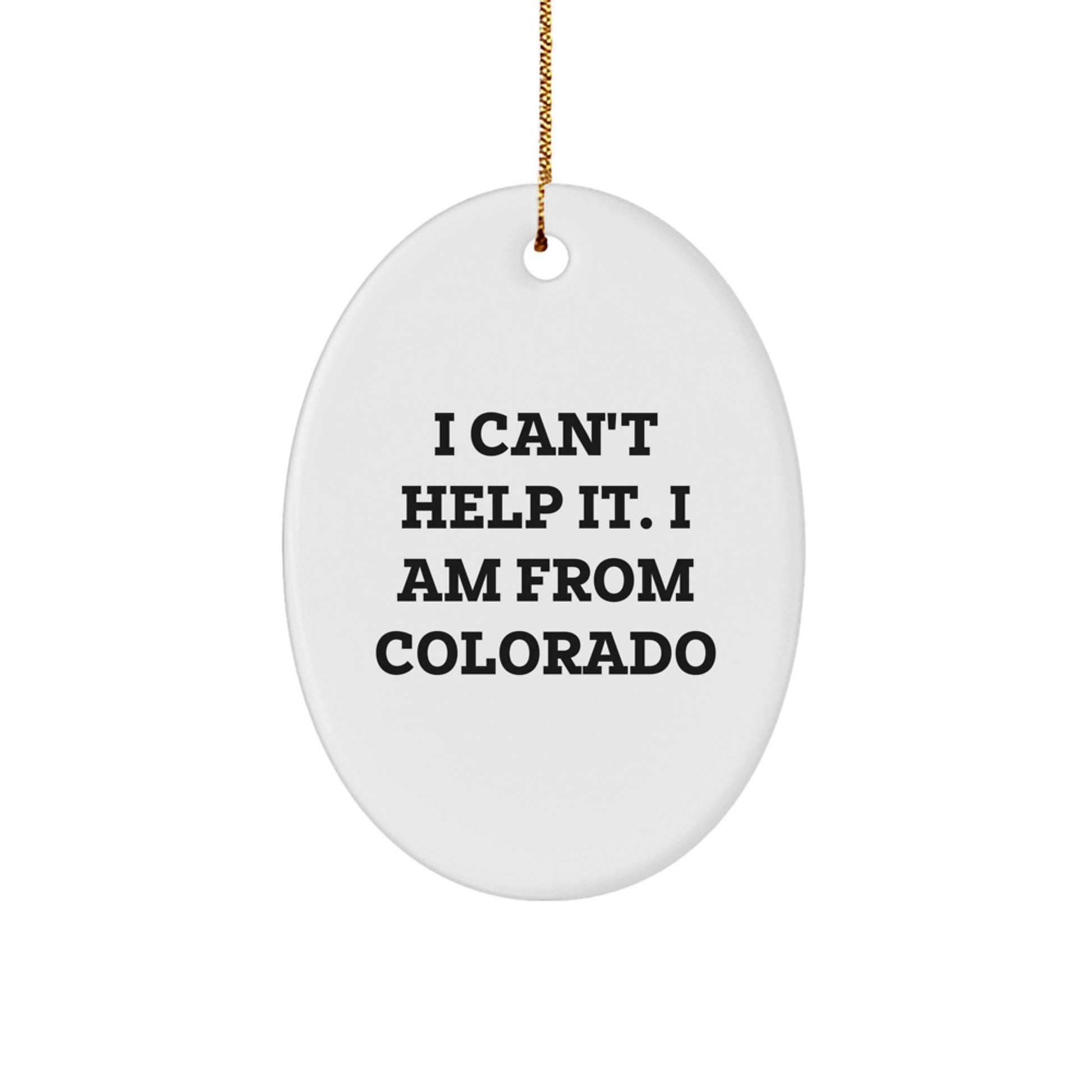 Colorado Oval Ornament Gifts from Men to Women Friends Family for Christmas Unique - Image 1