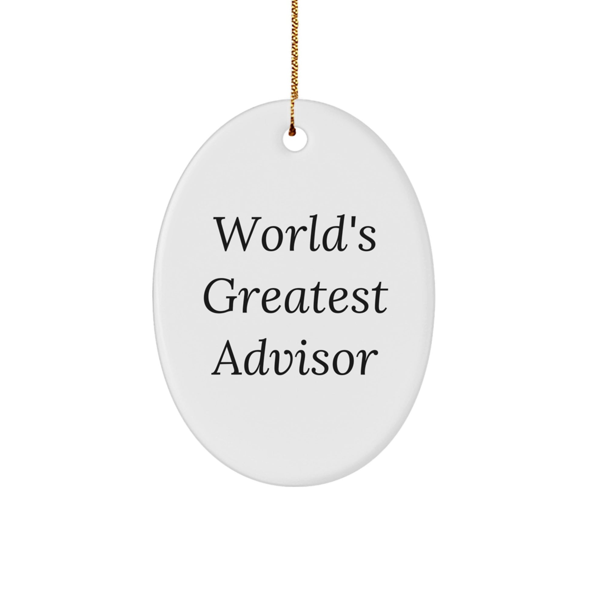 Funny Advisor Gifts for Christmas Unique Oval Ornament from Friends - Image 1