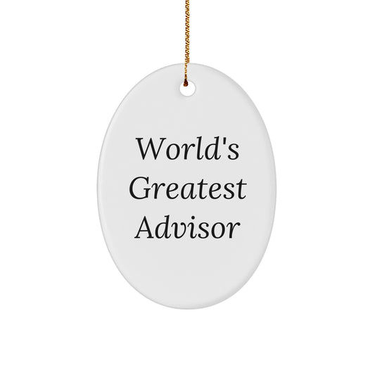 Funny Advisor Gifts for Christmas Unique Oval Ornament from Friends - Image 1
