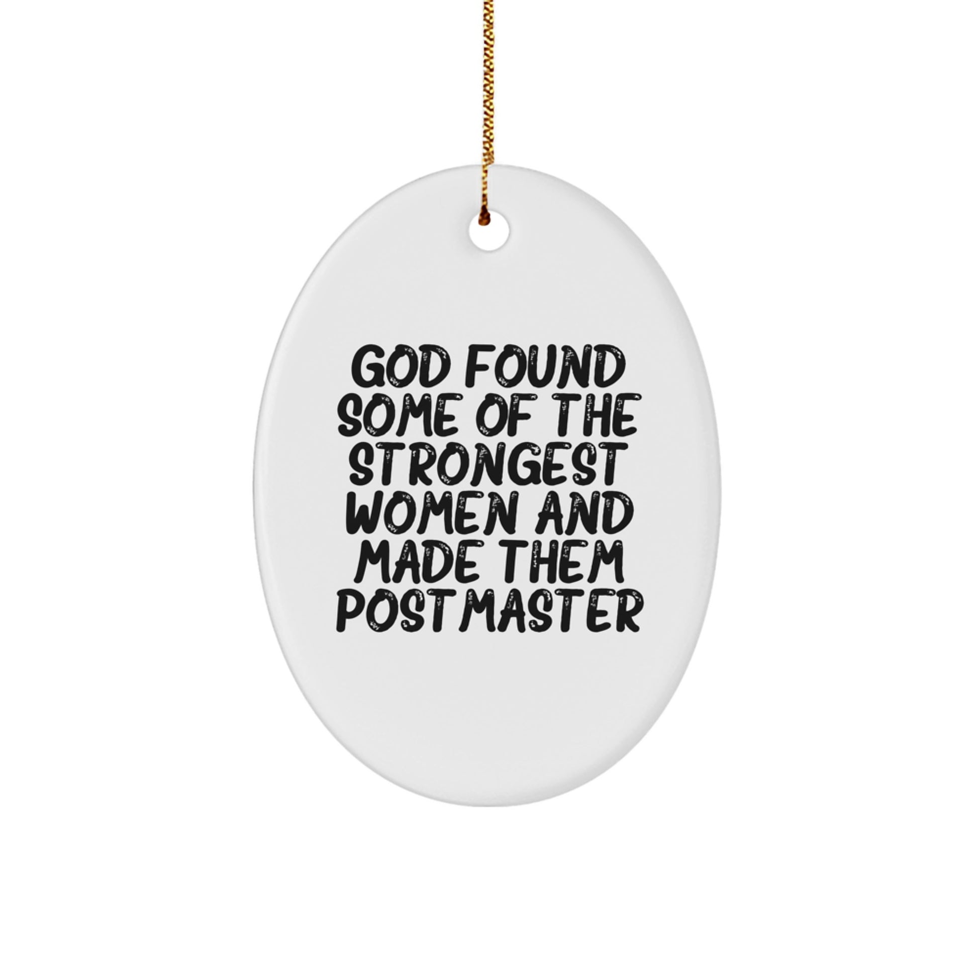 Funny Postmaster Gifts, Oval Ornament for Postmaster Women, Inspirational Quote, Christmas Unique Gifts from Friends, Family, Coworkers, Men, Women - Image 1