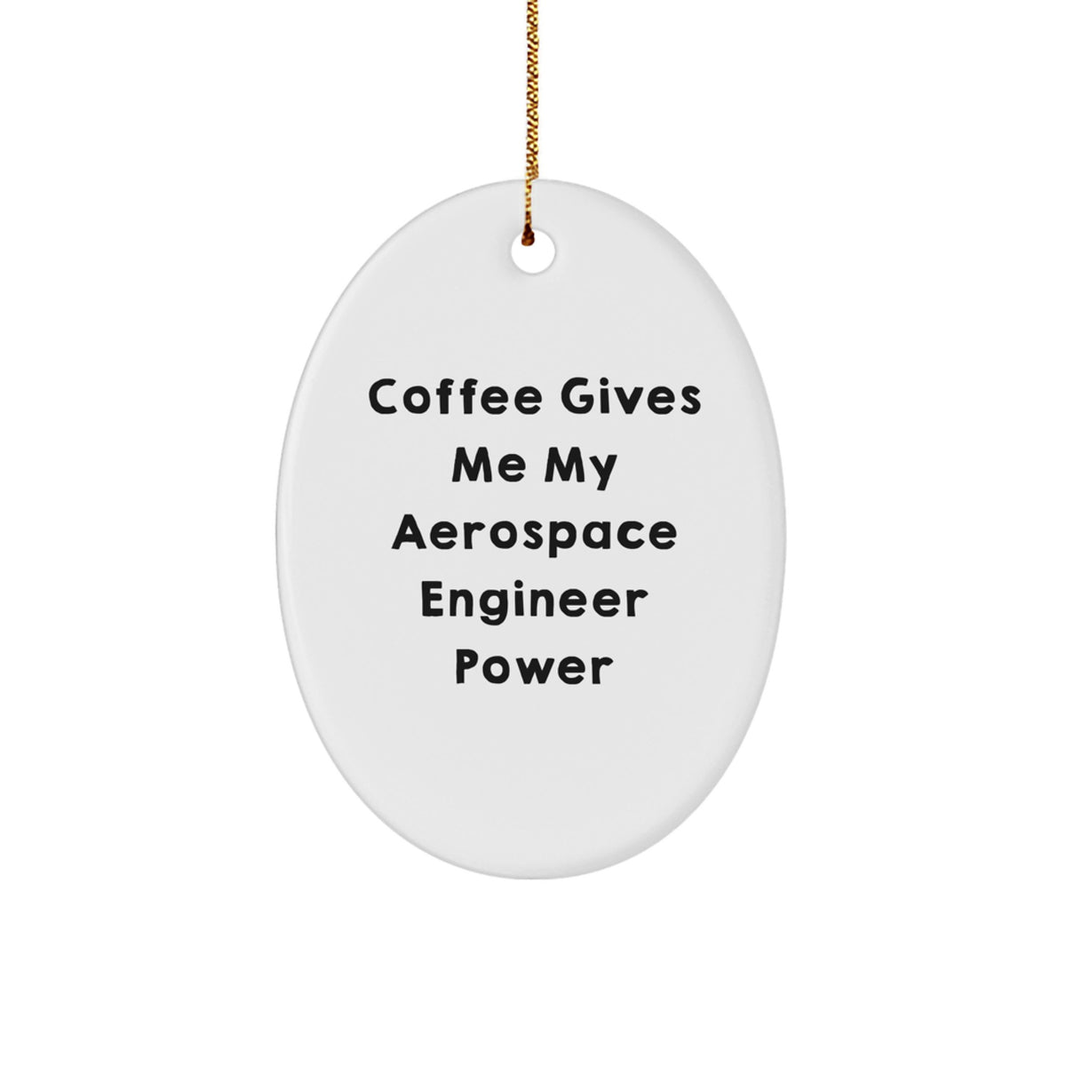 Aerospace Engineer Christmas Ornament for Coworkers Gift – Coffee Power - Image 1