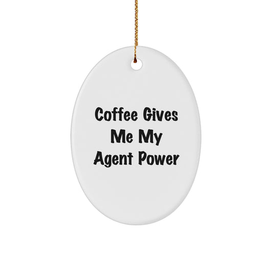 Funny Agent Christmas Oval Ornament Gifts for Agent from Friends - Image 1