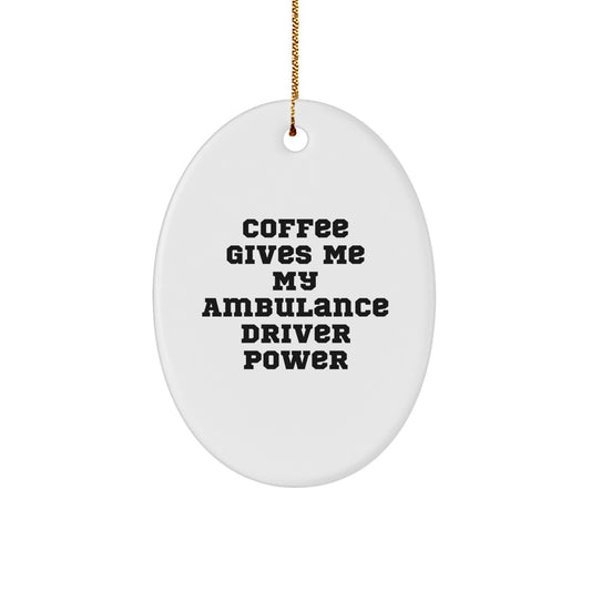 Ambulance Driver Oval Ornament Gifts from Friends and Family for Christmas Unique - Image 1