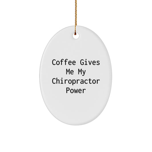 Funny Chiropractor Oval Ornaments Gifts from Friends to Chiropractor Colleagues for Christmas - Image 1