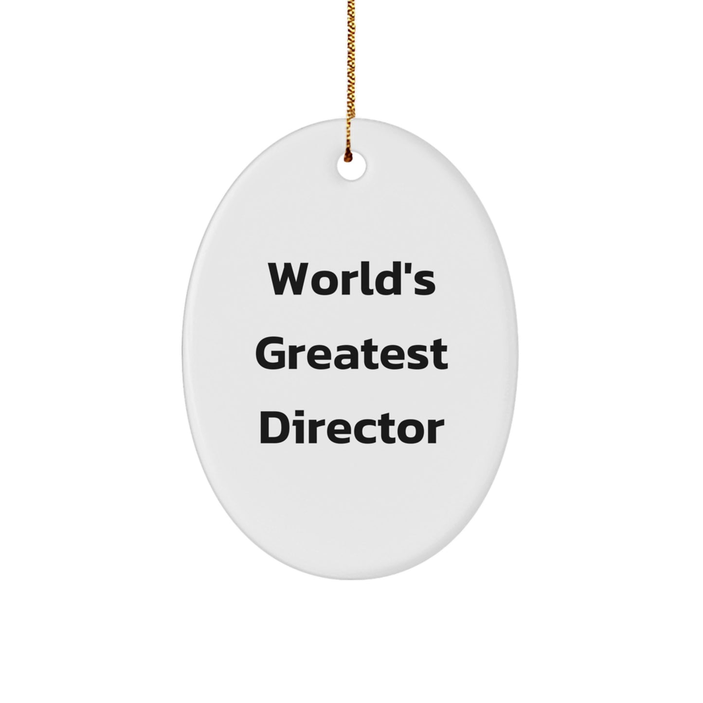 Funny World's Greatest Director Oval Ornament Gifts from Friends for Director - Image 1